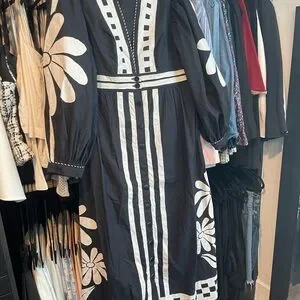 FARM Rio | Dresses | Black Nature Buttoned Maxi Dress | Poshmark